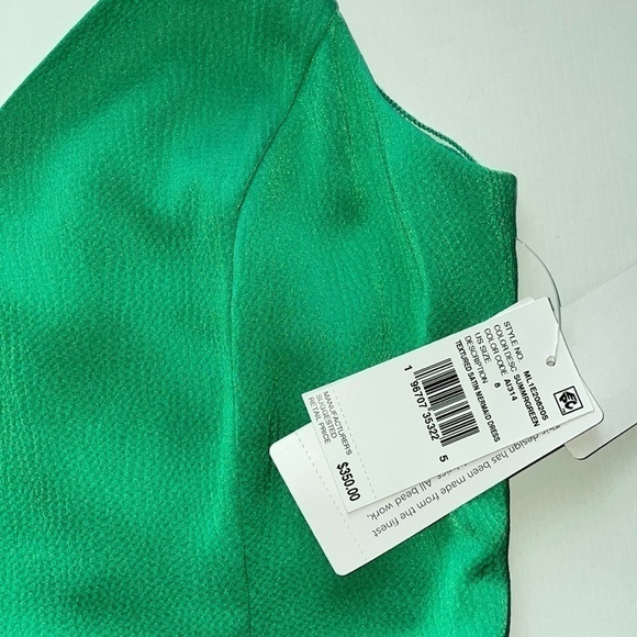 NWT Authentic  LIV FOSTER Textured Satin V-neck Spaghetti Strap Gown - Picture 5 of 7